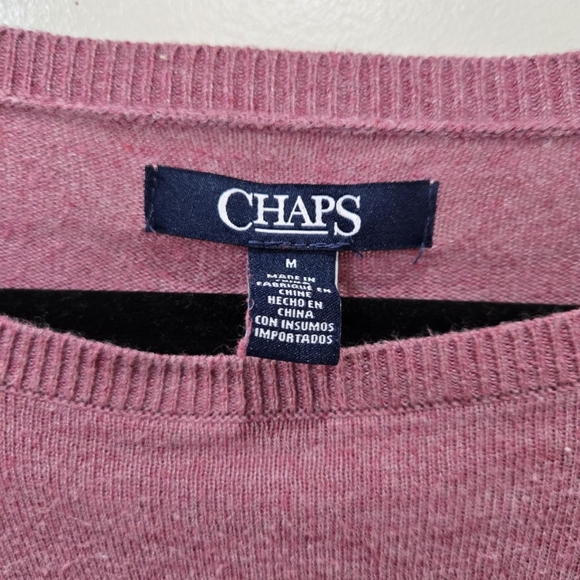 Chaps Mauve Ruffle Pink Sweatshirt Size M - Picture 4 of 12